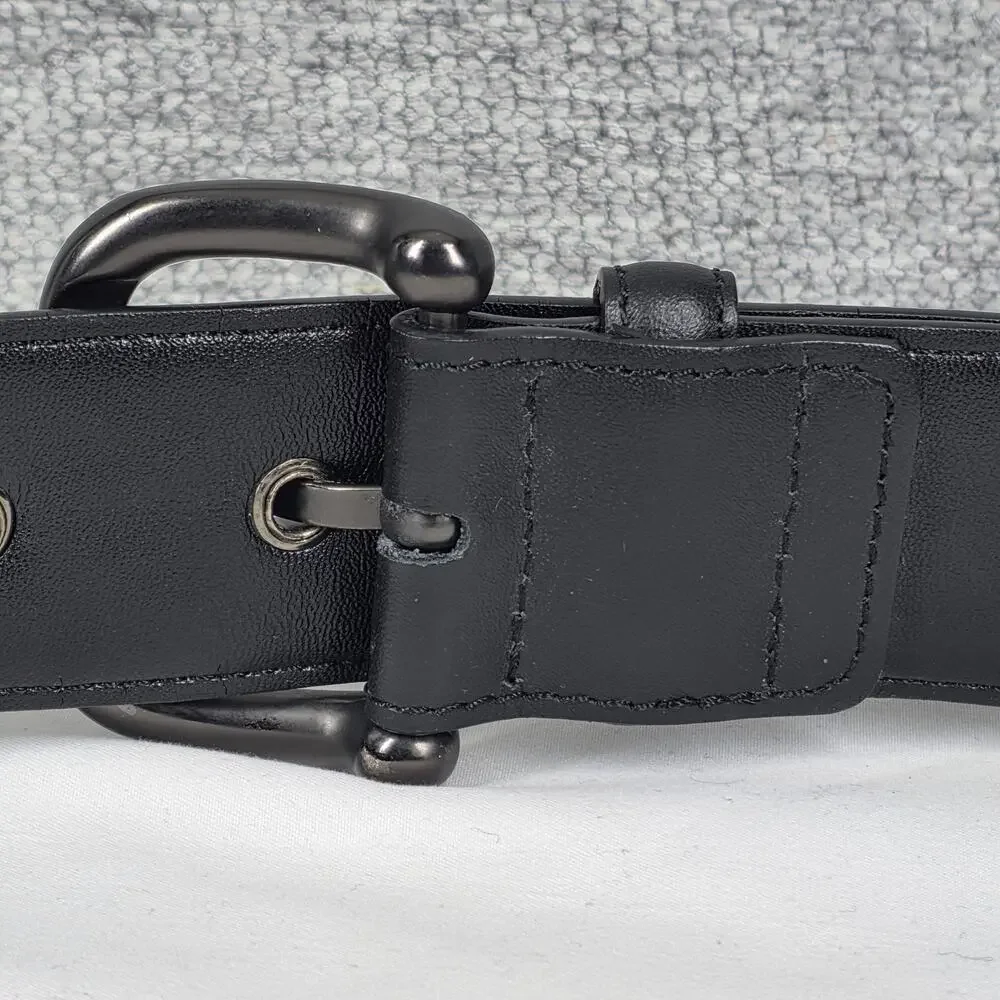 BOTTEGA VENETA INTRECCIATO LEATHER BELT – 100 CM / 40 IN – BLACK – MADE IN ITALY
